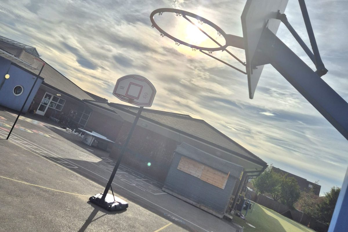 The playground at Pierrepont Gamston Primary School