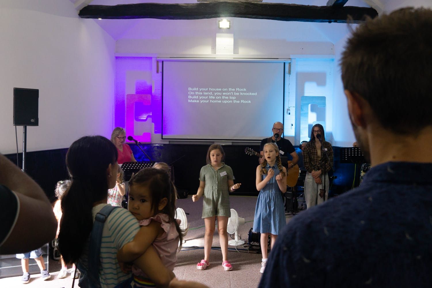 Children singing at the front during a Connect Gamston service
